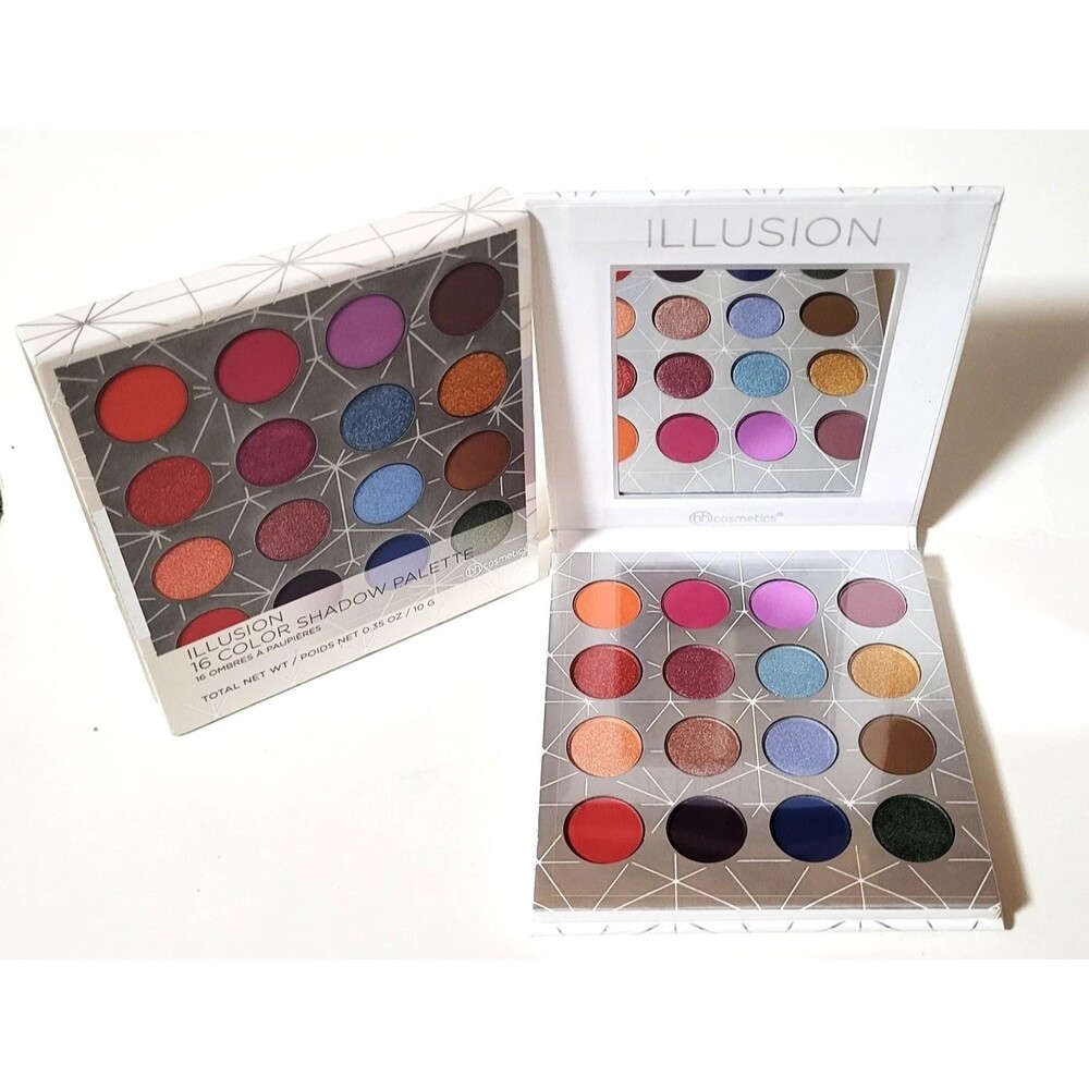 BH Cosmetics Illusion 16 Color Shadow Palette Eye Makeup 0.35 oz NEW IN BOX